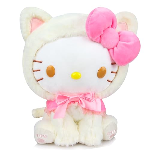 Hello Kitty Plüschtier Kuscheltier, Hello Kitty Plüschtier Spielzeug, Hello Kitty Plüschpuppe, Hello Kitty Plüsch Spielzeug Kurzem Plüsch Waschbar Stofftier für Kinder (Hello Kitty) von Sinwind