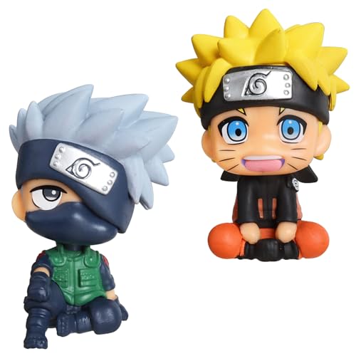 Naruto Figuren, 2 Stück Naruto PVC Actionfigur, Naruto Actionfiguren PVC Modell, Naruto Action Figure Toys Desktop Ornaments Collectable Supplies Gift für Kindergeburtstag von Sinwind