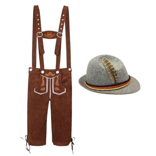 Sionhiuo Herren Oktoberfest Kostüm, Bierfest Tracht, Traditionelle Hose und Hut für Musikfest e Kulturveranstaltungen Feiern und Familientreffen Sionhiuo Herren Oktoberfest Kostüm, Bierfest Tracht, Traditionelle Hose und Hut für Musikfest e Kulturveranstaltungen Feiern und Familientreffen von Sionhiuo
