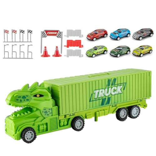 Sionhiuo Kinder Spielzeugwagen, Carrier Truck Race Track Kinderspielzeug, Interaktive Carrier Truck Car Play Set, Buntes Rennstrecken Playset Early Education Toys für den Kindergarten zu Hause von Sionhiuo