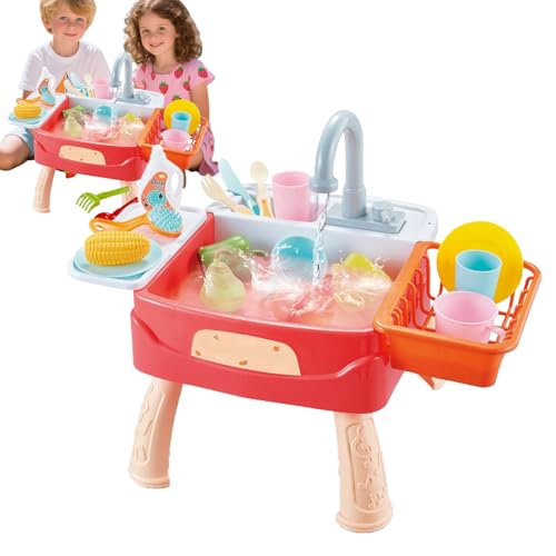 Sionhiuo Kinder Waschbecken Spielzeug, Kinderküchen Waschbecken Mit Fließendem Wasser, Pädagogisches Vorschullernspielzeug Zur Sinnesentwicklung Und Feinmotorik Förderung Sionhiuo Kinder Waschbecken Spielzeug, Kinderküchen Waschbecken Mit Fließendem Wasser, Pädagogisches Vorschullernspielzeug Zur Sinnesentwicklung Und Feinmotorik Förderung von Sionhiuo
