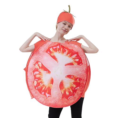 Sionhiuo Nahrungsmittel Kostüm Für Erwachsene | Tomaten Party Obst Gemüse Outfit - Outfit Mit Hut Lustig Für Frauen Und Männer Für Party Paare Ostern Karneval Und Sionhiuo Nahrungsmittel Kostüm Für Erwachsene | Tomaten Party Obst Gemüse Outfit - Outfit Mit Hut Lustig Für Frauen Und Männer Für Party Paare Ostern Karneval Und von Sionhiuo