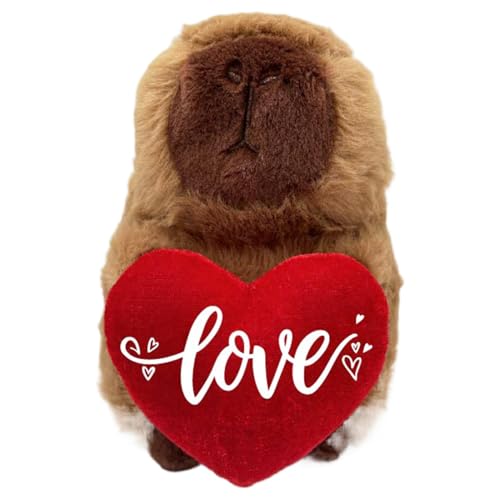 Sionhiuo Plüsch-Capybara-Spielzeug, Capybara-Plüschpuppe | Stofftier Capybara Plüschtier Kissen | Anschmiegsame, weiche Stofftierpuppe für Valentinstag, Weihnachten, Geburtstag von Sionhiuo