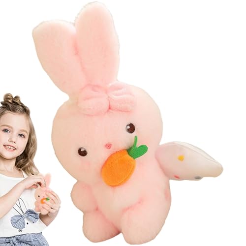 Sionhiuo Pull String Plushie Dolls, Plüschpuppe mit Pull String | Ziehen Sie Schnur Plüschspielzeug gefülltes Tier mit Flügeln Plüschspielzeug - Interactive Ribbit Home Decor Shaking Ohren werfen Sie von Sionhiuo