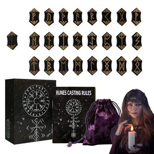 Sionhiuo Runenset, Holz Runen Set Mit Anleitungsbuch, Energie Symbol Meditationshilfe Mythologie Accessoire Für Camping Geschenk Familie Freunde Kollegen Sionhiuo Runenset, Holz Runen Set Mit Anleitungsbuch, Energie Symbol Meditationshilfe Mythologie Accessoire Für Camping Geschenk Familie Freunde Kollegen von Sionhiuo
