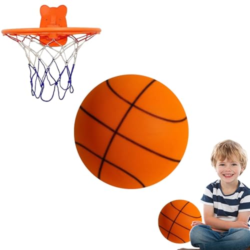 Sionhiuo Schaumstoff-Basketball,Leiser Basketball-Indoor-Trainingsball der Größe 7 | High-Density Soft Foam Ball Mute Basketball für Kinder, Teenager, Erwachsene, Spielübungen von Sionhiuo