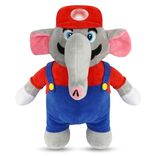 Siphus Kinder Elephant Plüschtier Niedliche Spielzeugpuppe Cartoon Charakter Plüschpuppe Kuscheltier Geburtstagsgeschenk für Spiel Enthusiasten(Rot) von Siphus