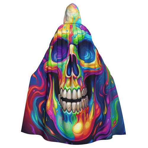 Sipumia Langer Kapuzenumhang mit Totenkopf für Erwachsene, Unisex, für Halloween, Cosplay, Party, Vampir-Hexenkostüme, Farbe: 23, Einheitsgröße von Sipumia