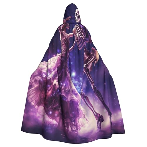 Sipumia Langer Kapuzenumhang mit Totenkopf für Erwachsene, Unisex, für Halloween, Cosplay, Party, Vampir-Hexenkostüme, Farbe: 30, Einheitsgröße von Sipumia