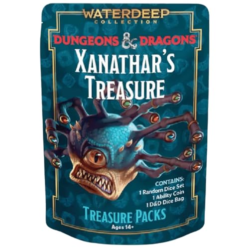 Dungeons & Dragons: Xanathar's Treasure Pack – zufällig sortiertes Set mit 7 Würfeln, Metallmünzen und Würfelbeuteln – RPG, D&D Waterdeep Collection. Sirius Dice Dungeons & Dragons: Xanathar's Treasure Pack – zufällig sortiertes Set mit 7 Würfeln, Metallmünzen und Würfelbeuteln – RPG, D&D Waterdeep Collection. Sirius Dice von Sirius Dice