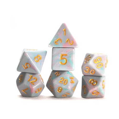 Poly-Set – Einhorn, Blaugrün mit Gold (7) von Sirius Dice