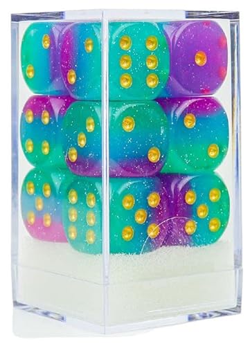 Sirius Dice SDZ000818 16 mm D6 Würfel-Set, Nordlichter, 12 Stück von Sirius Dice