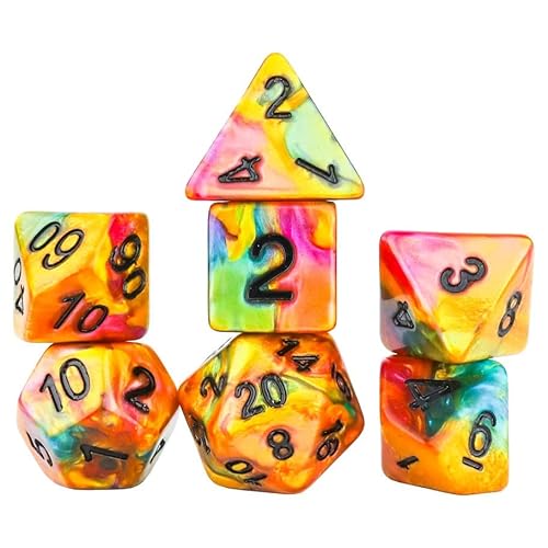 Sirius Dice SDZ000905 Rainbow GD Würfel, 7 Stück von Sirius Dice