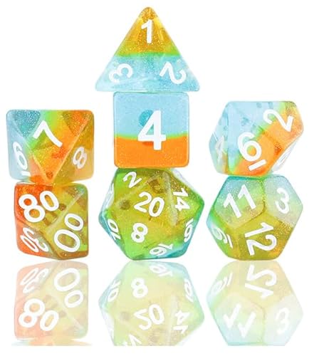 Sirius Dice SDZ001902 Celestial Ocean Dusk Würfel, 7 Stück von Sirius Dice