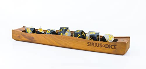 Sirius Dice SDZ002001 Arctic Grove Limited Edition Würfel-Set, Perlglanz, weiße Walnuss, 7 Stück von Sirius Dice