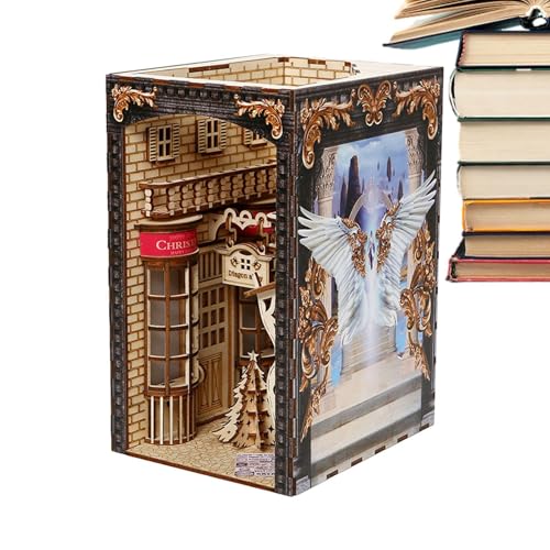 3D -Holzpuzzle, atives Buchend -Buchhandlungs,3D Rätsel BookNook Kit | Bücherregal Innovative Buchende Ative Stück für Familienfreunde Kollegen von Sirseon