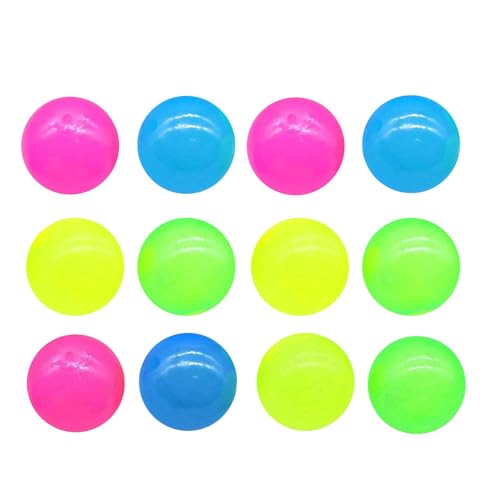 4/12 Glorbs Bälle, Sticky Balls, Glorbs Leuchtender Ball Fidget Toy, Leuchtet In Der Dunklen Decke Bälle, Super Weich Klebrig Leuchtet Bälle, Sensorik Bälle Zum Werfen An Die Decke Zum Stressabbau von Sirseon