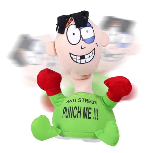 Punch Me Stoffpuppe,Anti Stress Punch Me Plüsch Mit Schreiendem Geräusch,Stoffpuppe Stress Anti Stress Spielzeug,Schlag Mich Schreiende Puppe,Spielzeug Zur Wutbewältigung,Entspannendes Puppenspielzeug von Sirseon