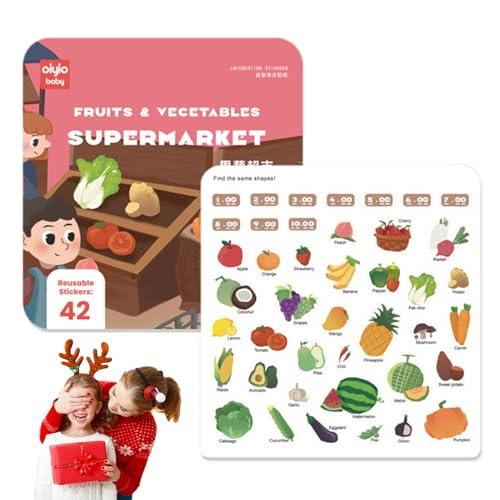 Sirseon Niedliches Stickerbuch, Sticker-Aktivitätsbuch | Multifunktionales pädagogisches Lernspielzeug für Kinder | Niedliche Früherziehungsspielzeuge, lustige Lernaktivitäten für Kinder im Alter von von Sirseon