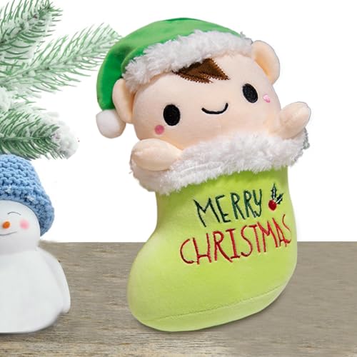 Sirseon Weihnachtsplüschtiere,Weihnachtsplüsch,Urlaubsstofftier | Kleine Kuscheltiere, Pinguin-Weihnachtsmann-Plüschtier, weiche Weihnachts-Plüschtier-Dekoration für Schlafzimmer von Sirseon