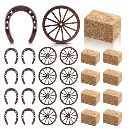 Sirxlevcy 24-Teiliges Western-Partyzubehör, Vintage-Tischdekoration für Glückshufeisen, Hochzeitsgeschenke, Cowboy-Dekorationen Sirxlevcy 24-Teiliges Western-Partyzubehör, Vintage-Tischdekoration für Glückshufeisen, Hochzeitsgeschenke, Cowboy-Dekorationen von Sirxlevcy