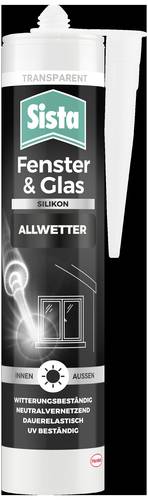 Sista Fenster & Glas Silikon Herstellerfarbe Transparent SHFT3 280ml von Sista