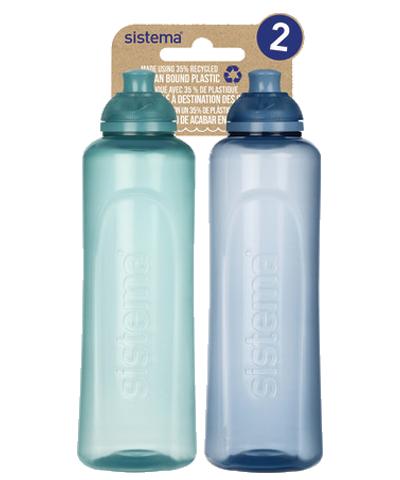 Sistema Swift Trinkflasche 480ml mit Trinkaufsatz 2er Pack von Sistema