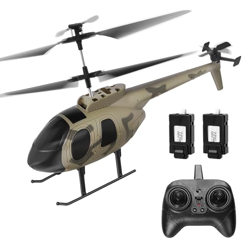 Sitodier Ferngesteuerter Hubschrauber für Kinder, 2.4GHz Camouflage RC Hubschrauber mit Gyro, Höhenhaltung Funkgesteuerter Hubschrauber mit 3 Kanal, Indoor Spielzeug Geschenk für Jungen Erwachsene von Sitodier