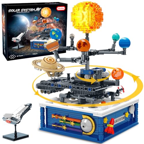 Sitodier drehbares Sonnensystem Bauspielzeug, 758pcs Weltraumforschung Bauklötze Set für Kinder 6+ Jahre alt, pädagogische Spielzeug Geschenke für Jungen Mädchen Alter 8 9 10 11 12 13 von Sitodier