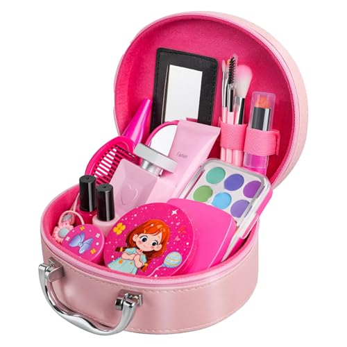 21-teiliges Kinderschminke Set Mädchen Schminkkoffer Mädchen Spielzeug Schminke Kinder Makeup Set Kinder Schminkset Für Kleinkinder, Prinzessinnen,Mädchen von Siuwddee