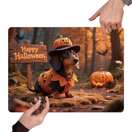 Halloween Puzzles - 130 Teile Kinderpuzzles Mit Kürbis Und Tieren Auch Für Familien,Lernspiel Für Kinder Erwachsene Spiel Familienabend Halloween Puzzles - 130 Teile Kinderpuzzles Mit Kürbis Und Tieren Auch Für Familien,Lernspiel Für Kinder Erwachsene Spiel Familienabend von Siuwddee