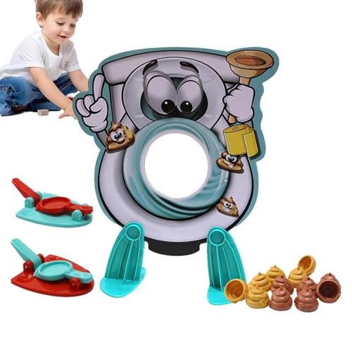 Poop Game Poo Games for Kids Poop Shoo t Game Toy Shoo t Poop Toy Funny Toilet Games Novelty Toilet Poop Game Toys for Kids Include 12 Poops, 2 Launchers and A Sticker von Siuwddee