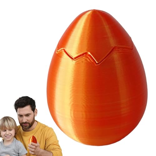 Siuwddee Printed Easter Surprise Eggs, Easter Gift Eggs, Printed Bounceable Bottom Colored Eggs, Surprise Eggs, Can Hold Candy, Jewelry, Chocolates 2×2×2.7 Inches von Siuwddee