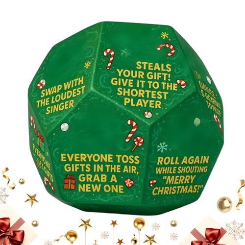 Siuwddee Christmas Exchange Dice - Weihnachtsfeier Strumpf Füller - Weihnachtssocken Füller Festliche | Für Mädchen Frauen Männer Erwachsene Familie Freunde Siuwddee Christmas Exchange Dice - Weihnachtsfeier Strumpf Füller - Weihnachtssocken Füller Festliche | Für Mädchen Frauen Männer Erwachsene Familie Freunde von Siuwddee