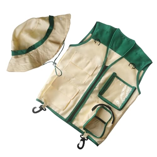 Siuwddee Kinder Entdecker Weste - Dschungel Party Kostüm,Pädagogisches Weste und Set für Kinder zum Entdecken und Lernen für Dschungel Garten Picknick Klassenzimmer Zoo Wandern Siuwddee Kinder Entdecker Weste - Dschungel Party Kostüm,Pädagogisches Weste und Set für Kinder zum Entdecken und Lernen für Dschungel Garten Picknick Klassenzimmer Zoo Wandern von Siuwddee