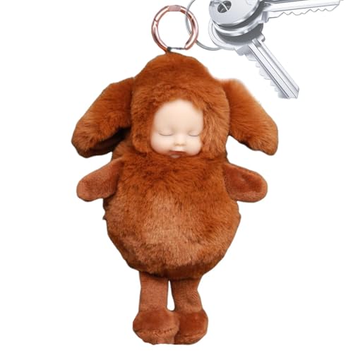 Siuwddee Plüschpuppe, süßer Plüsch-Schlüsselanhänger,Niedlicher Cartoon-Schlüsselanhänger-Taschenanhänger | Lange Ohren Hase Anhänger Rucksack Ornament, Autoschlüsselhalter Anhänger Spielzeug für von Siuwddee