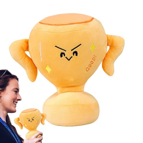 Siuwddee Trophäengefüllte Spielzeug, ausgestopfte Trophäe | Gefüllte Begleitpuppe,Home Decor Back Pillow Plüsch für Kinder Mädchen, Cartoon weich begleitende Puppe von Siuwddee