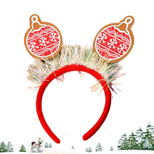 Siuwddee Weihnachtsstirnbänder, Weihnachtsstirnbänder für Erwachsene - Pailletten Haarreifen Weihnachten Weihnachtsmann Cosplay Kopfschmuck - Kreatives Weihnachtsstirnband für Frauen, Erwachsene, von Siuwddee