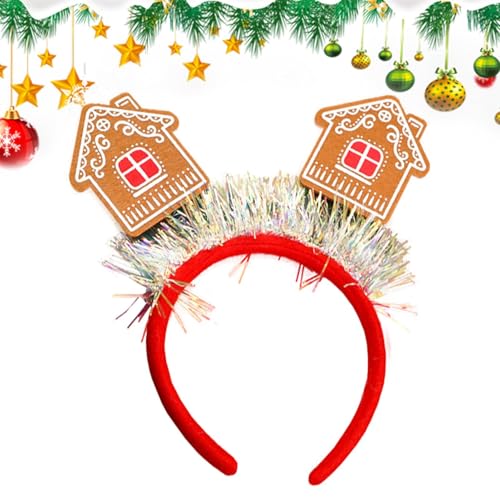 Siuwddee Weihnachtsstirnbänder für Erwachsene, Partygeschenke-Stirnbänder - Pailletten Haarreifen Weihnachten Weihnachtsmann Cosplay Kopfschmuck | Kreatives Weihnachtsstirnband für Frauen, Erwachsene, von Siuwddee