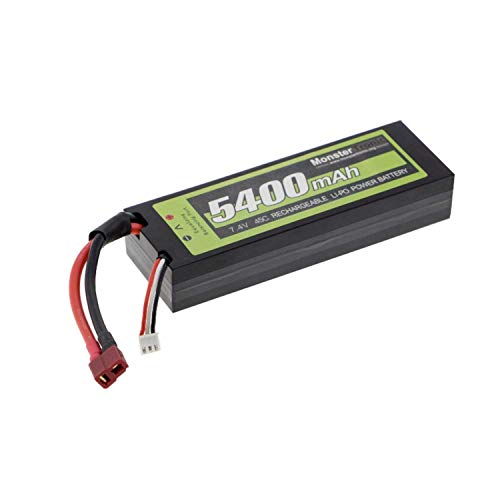 Monstertronic Lipo Akku 7,4V 5400mAh 45C mit T-Plug Hardcase von Siva Toys