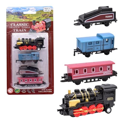 1 STÜCKE Retro Mini Analog Steam Train Set Rückzugsmodell Kinder Kinder Spielzeug Geschenk Einziehbare Analoge Dampflokomotive Modell Spielzeug Schwarz, Geschenke für Jungen und Mädchen von Sixfox