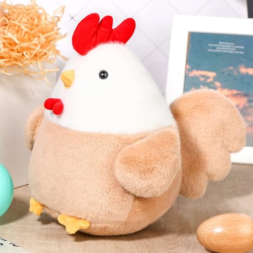 Huhn Plüschtier 8,6 Zoll Süße Hahn Huhn Gefülltes Kuscheltier Flauschiges Stofftier Geschenk für Abschluss Meisten Leute (Netter Stil) von Sixfox