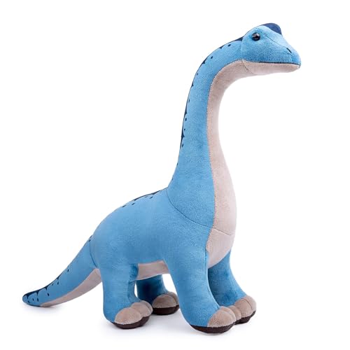 Sixfox Brachiosaurus Plüschtier 35cm/14”, Simuliertes Tier Brachiosaurus Plüschtier, Kawaii Brachiosaurus Kuscheltier, Realistische Dinosaurier Spielzeug für Wilde Tiere, Geschenk für Kinder von Sixfox