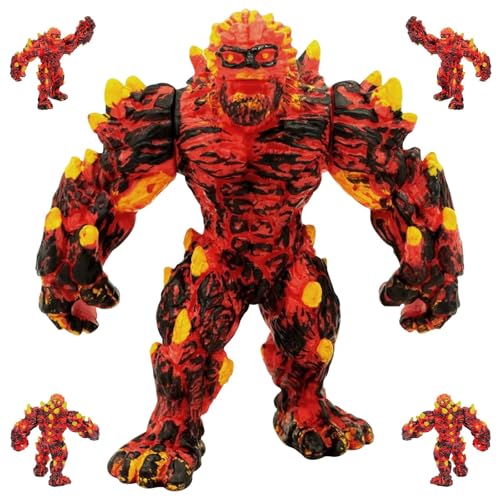 Sixfox Lavadämon, Mythisches Lavamonster Bewegliche Lava Golem Creatures Spielfigur Fantasy Actionfigur Realistische Mythische Fantasy Monster Actionfigur für Kinder ab 7-12 Jahren von Sixfox