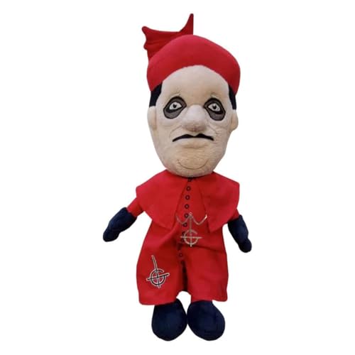 Sixfox Plüsch Puppe, Geist Kardinal Kopie Plüsch Spielzeug, Horror Frontman Kissen Sammlerstücke Geschenk für Jungen Mädchen Fans (Farbe: Rot, Größe: 24cm) von Sixfox