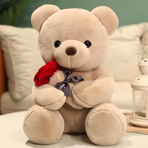 Teddybär, 25 cm, Braun, niedlicher Teddybär, Plüsch, personalisierbar, Geschenk für Puppen, kleiner Bär, weich, Geburtstag, Geschenk für Jungen und Mädchen Teddybär, 25 cm, Braun, niedlicher Teddybär, Plüsch, personalisierbar, Geschenk für Puppen, kleiner Bär, weich, Geburtstag, Geschenk für Jungen und Mädchen von Sixfox