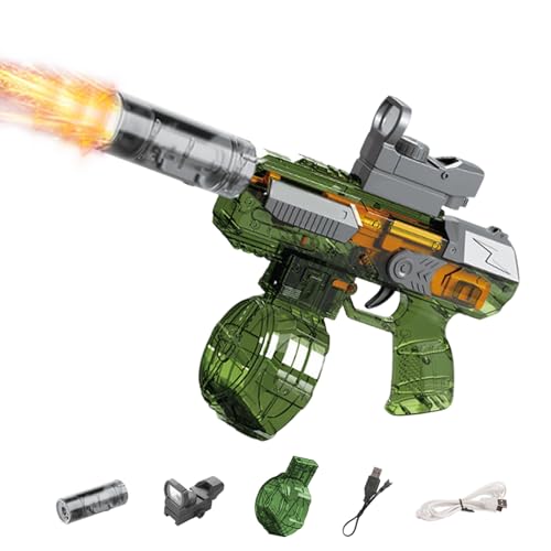 Elektrische Wasserpistole,Electric Water Gun mit Interaktiv Licht,Wasserpistole Elektrisch mit Große Kapazität 425ml,Water Blaster Wasserspritzpistole bis zu 28-32FT für Kinder Erwachse (Grün) von Skeadex