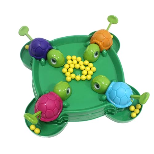 Skeadex Hungry Turtles Spiel - Kinder Brettspiele für 2-4 Spieler, Schildkröte Isst Bohnen Spielzeug mit 36 Bohnen, Hungrige Schildkröten Spiel Gesellschaftsspiele für Familientreffen von Skeadex