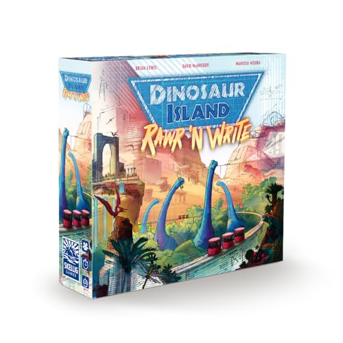 Skellig Games Dinosaur Island - Rawr 'n Write - Dinosaur Island als Roll & Write Gesellschaftsspiel ab 10 Jahren - 1-4 Spieler – 30-45 Minuten von Skellig Games