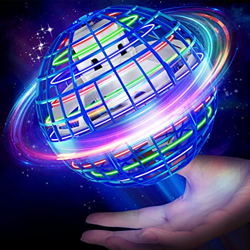 Skeufy Fliegender Ball, Magic Spielzeug Ball mit LED Licht KinderSpielzeug ab 6 7 8 9 10 11 12 Jahren, Spielzeug für Jungen Hand Controlled Hover Ball Geschenke für Jungen Mädchen 6-12 Jahre(Blue) von Skeufy